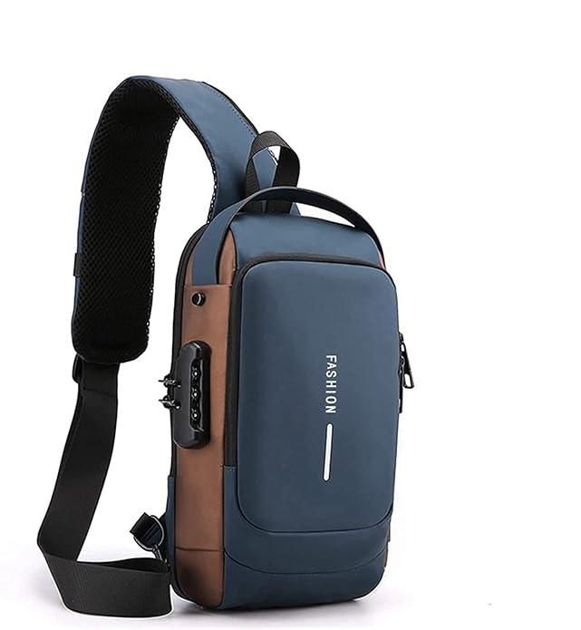 Anti Theft Cross Sling Bag with USB Charging for Men & Women