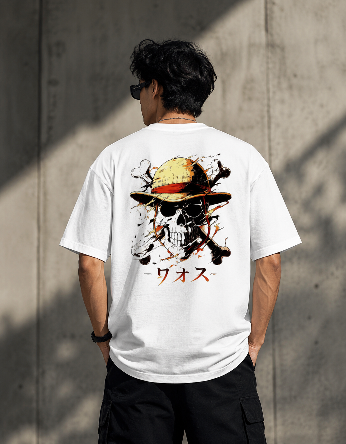 Unisex Oversized Luffy Skull T-Shirt