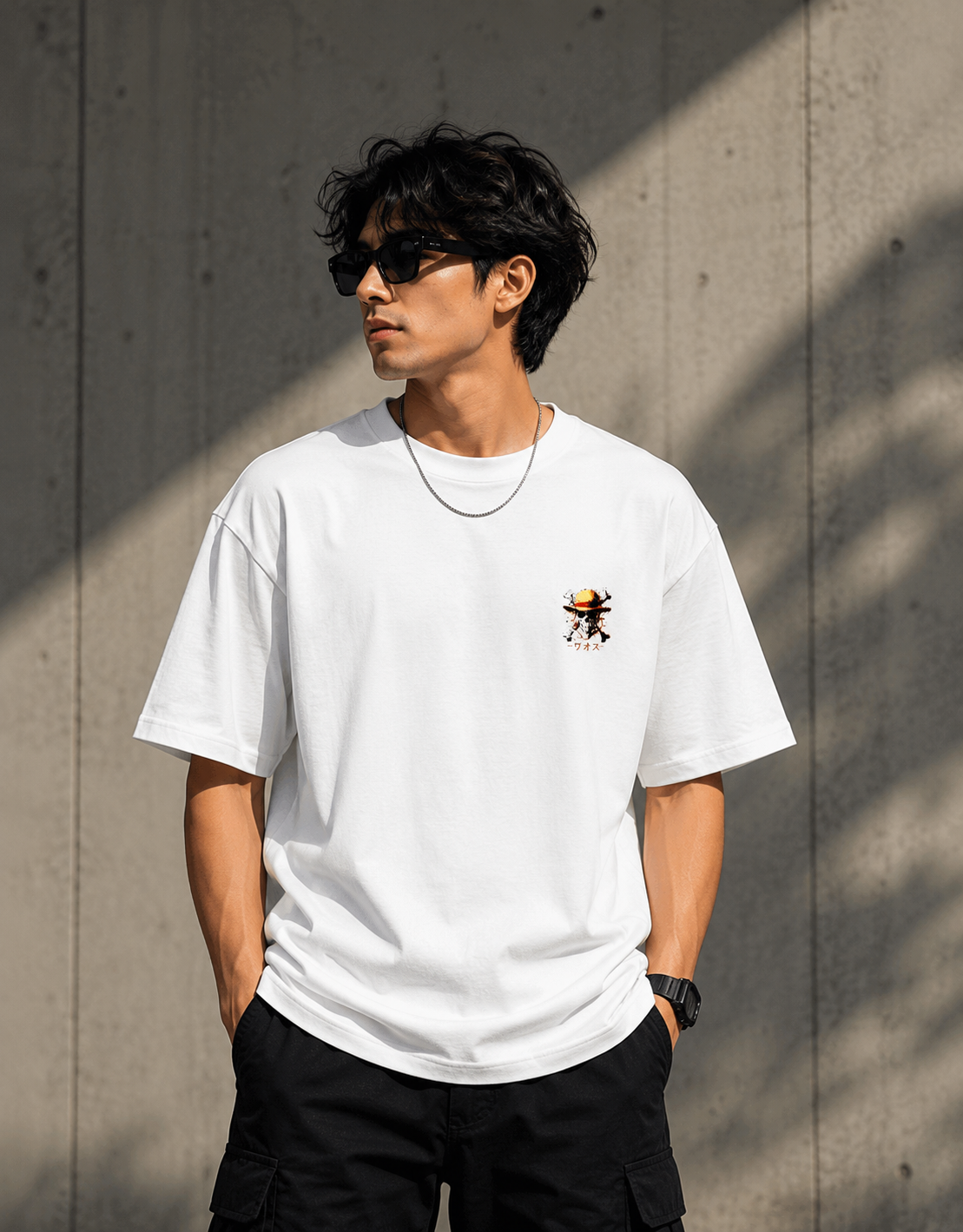 Unisex Oversized Luffy Skull T-Shirt