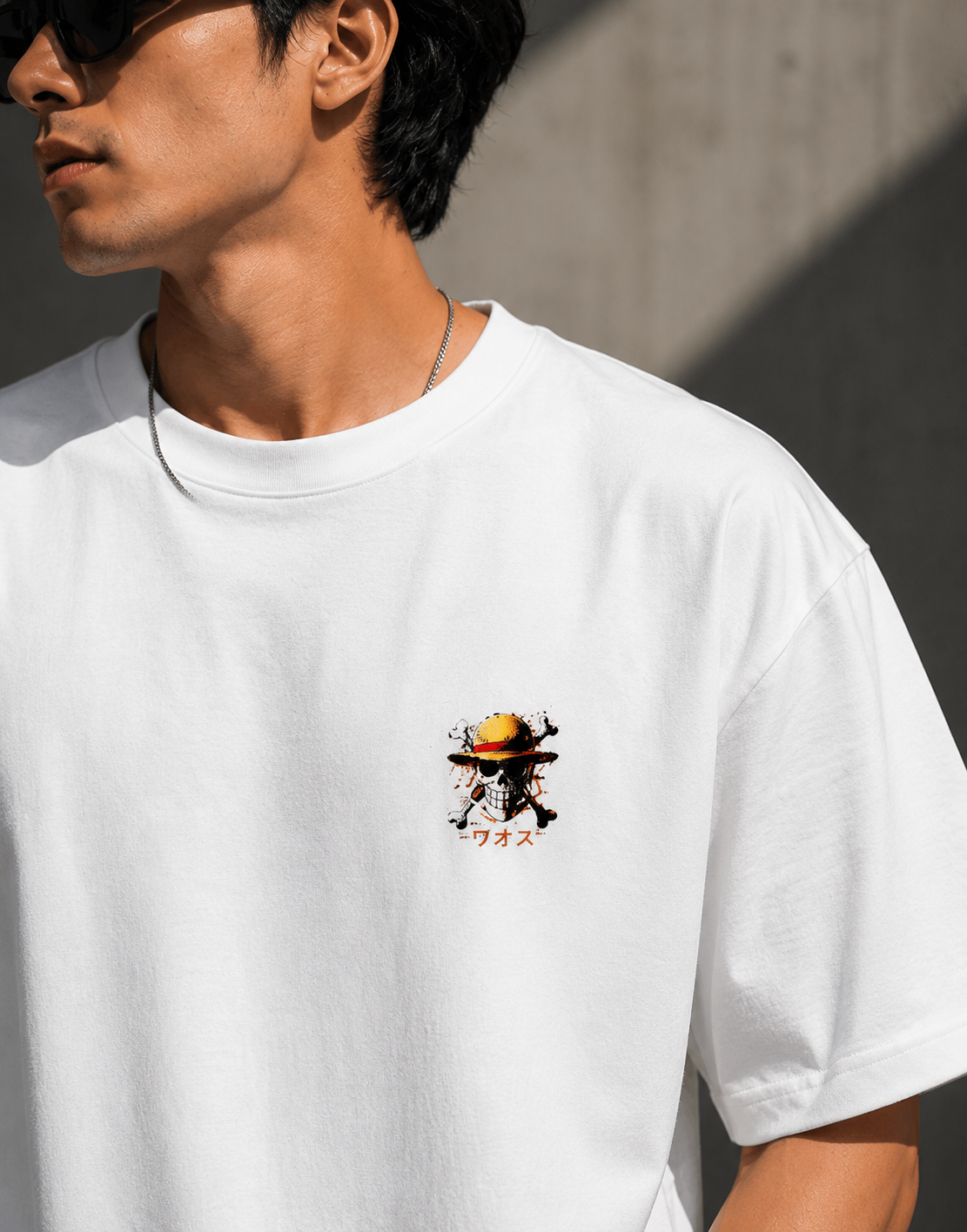 Unisex Oversized Luffy Skull T-Shirt